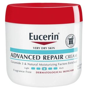 کرم ترمیم کننده پیشرفته eucerin مخصوص پوست های خیلی خشک مرطوب کننده صورت بدن