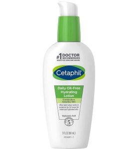 کرم لوسیون آبرسان و مرطوب کننده 24 ساعته ستافیل Cetaphil حجم 88 میل بدون چربی، ضدحساسیت